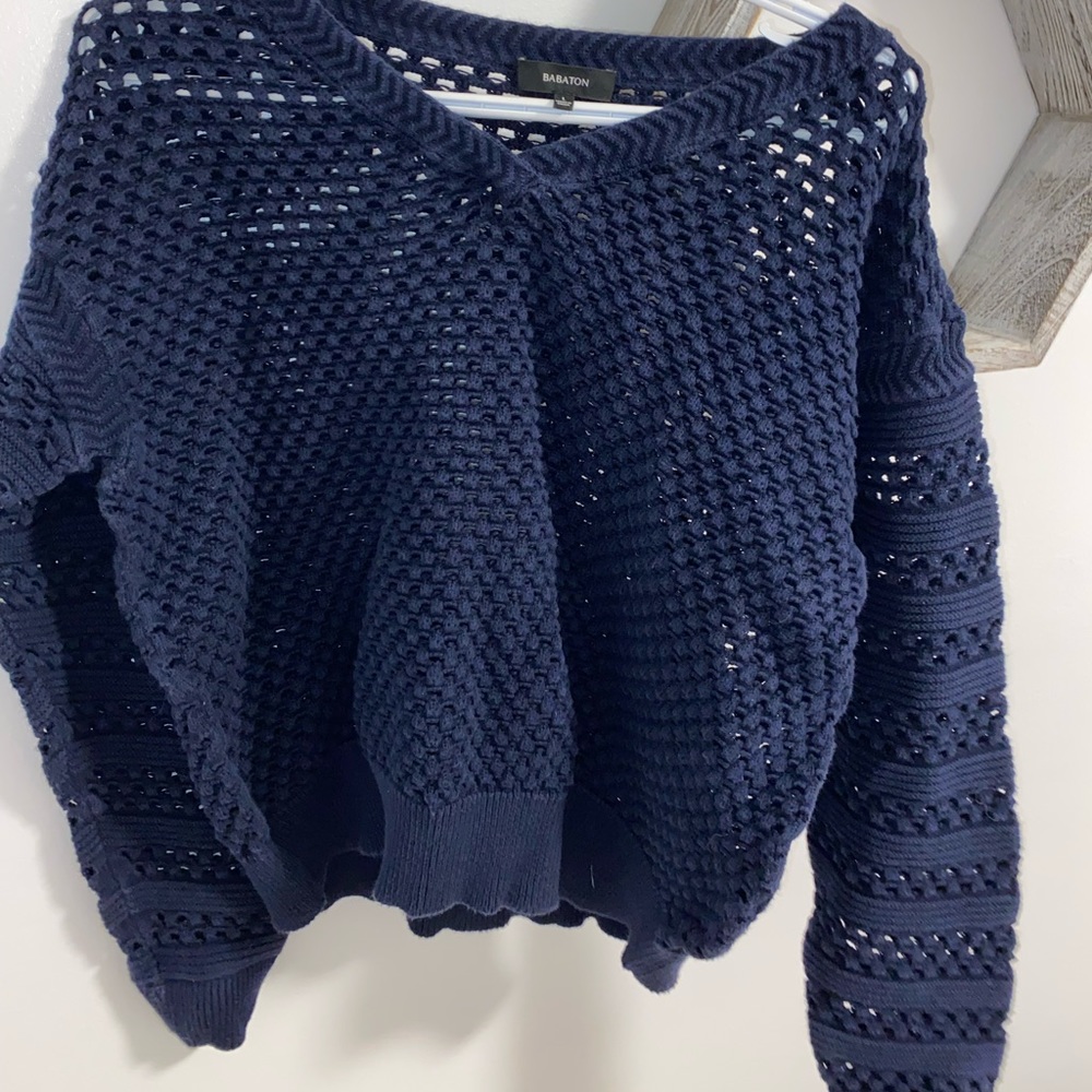 Babaton knit sweater in Navy blue